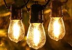 Outdoor Lights Mains Powered Festoon Lights 48FT 15+3 LED String Lights, IP65 Waterproof Indoor/Outdoor Garden Lights for Patio, Yard, Party, Wedding, Christmas Decoration (FREE POSTAGE)