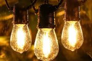Outdoor Lights Mains Powered Festoon Lights 48FT 15+3 LED String Lights, IP65 Waterproof Indoor/Outdoor Garden Lights for Patio, Yard, Party, Wedding, Christmas Decoration (FREE POSTAGE)