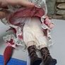Porcelain Doll Vintage Dress & Parasol Image 4