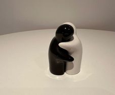 Salt and Pepper People Hugging