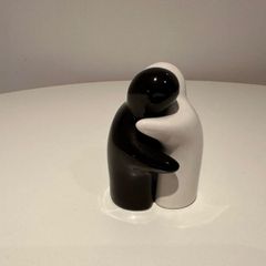 Salt and Pepper People Hugging