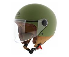 MT Street S 55-56) jet Scooter Helmets Matt Green
