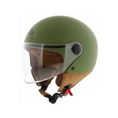 MT Street S 55-56) jet Scooter Helmets Matt Green