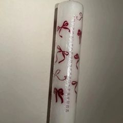 Lakeland Red Bow Advent Candle  58 Hour Burn Time (Brand New Sealed)