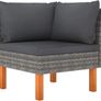 Outdoor Corner Sofa Seat  PE Rattan & Steel Frame with Cushions | Modern Garden Furniture Image 4