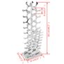 Wine Rack Aluminium Silver 27 Bottles Image 5