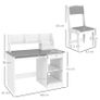 Two-Piece Kids Desk and Chair Set with Storage, for Ages 5-8 Years - Grey Image 5