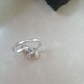 Sterling silver expandable ring flowers Image 2