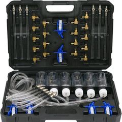 Diesel Leak Off Test Kit for Common Rail Injectors, 6-Cylinder Diesel Leak Test Common Rail Tester, equipped with 24 Adapters, compatible with Bosch, Siemens, Delphi, and Denso Diesel Engines