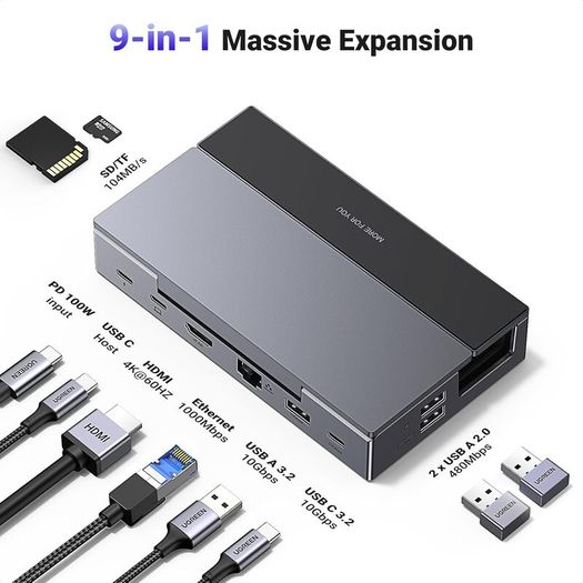 Ugreen USB-C 9-1 4k dock (for console, handhelds, laptops)