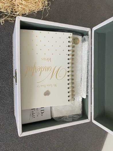 Wedding Keepsake hamper box with wedding accessories