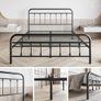 King Size Bed Frame with Headboard and Footboard/Under Bed Storage Image 4