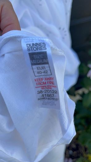 white cotton dress size M