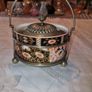 Antique Imari Pattern Brownfield Derby Porcelain China Silver Plate basket Image 3