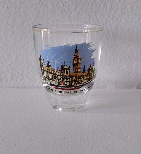 Vintage Souvenir Shot Glasses - Scenes of London - 1960s