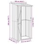 Garden Sheds Brown 103 x 74 x 200 cm Metal Image 4
