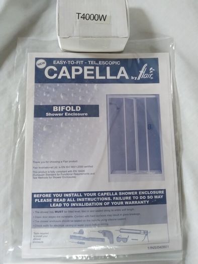 Folding Telescopic Shower Door.New