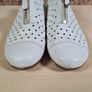 womens Gabor Hovercraft perforated soft white leather slip on shoes Size 5.5 flats pumps Image 4