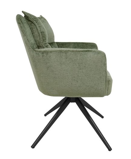 Cremona Swivel Armchair Light Grey Chenille 360