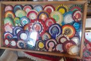 Wall Display Cabinet Dog Rosettes