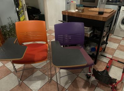Chair with table