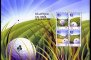 2007 Ireland Stampa Public Souvenir Ryder Cup Commemorative Stamp Booklet Pane Overprinted for Stampa Mint Never Hinged (MNH)