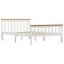 Bed Frame White Solid Pinewood 120 x 190 cm Image 4