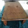 Solid Wood Glass Topped Coffee Table Image 3