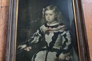Portrait of the Infanta Margarita painted by Diego Velazquez around 1653.