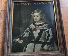 Portrait of the Infanta Margarita painted by Diego Velazquez around 1653.