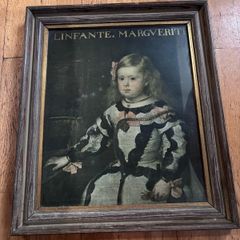 Portrait of the Infanta Margarita painted by Diego Velazquez around 1653.