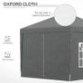 3 x 3 Meters Pop Up Water Resistant Gazebo Wedding Camping Party Tent Canopy Marquee with Carry Bag and 2 Windows, Grey Image 6