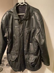 Mens Leather Jacket Size L