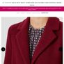 Designer Hugo Boss - WOOL Coat - Dark Red - Fits UK 10 - BNWT RRP 299 Image 7