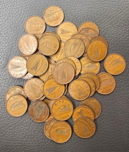 Ireland 1940s to 1960 Mixed Date 1/2 Half Penny Coin Lot Over 50 Coins