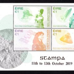 2019 Ireland Stampa Members Souvenir overprinting Space Exploration Commemorative Stamps Miniature Sheet Mint Never Hinged (MNH)