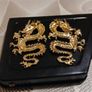 Golden Dragon Earrings Intricate & Bold Image 4