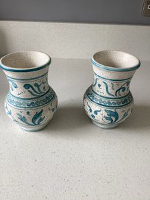 Pair of hand painted Vases