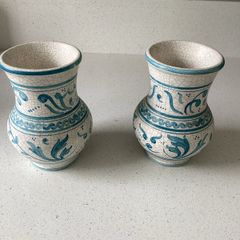 Pair of hand painted Vases