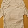 BNWT Pack of 3 Newborn Baby Vests - Long Sleeve - 100% Cotton Image 3