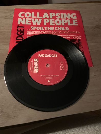 Fad Gadget - Collapsing New People 7" Vinyl 1983 MUTE 7 MUTE 30