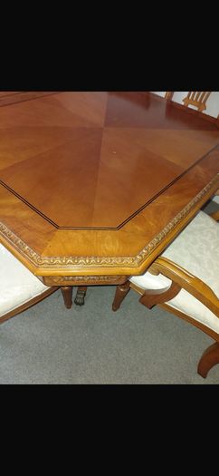 Solid timber table and chairs