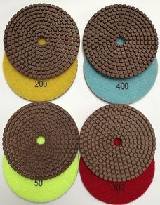 100mm,4" Copper Wet Diamond Polishing Pads 4PC SET
