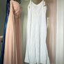 White Sequin-Embellished Spaghetti Strap Mermaid Evening Gown Image 3