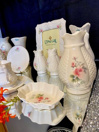 Beautifull Irish Parian Donegal China Porcelain  Irish Parian Donegal China Porcelain Rose Floral Decorative