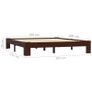 Bed Frame Dark Brown Solid Pine Wood 180x200 cm 6FT Super King Image 3