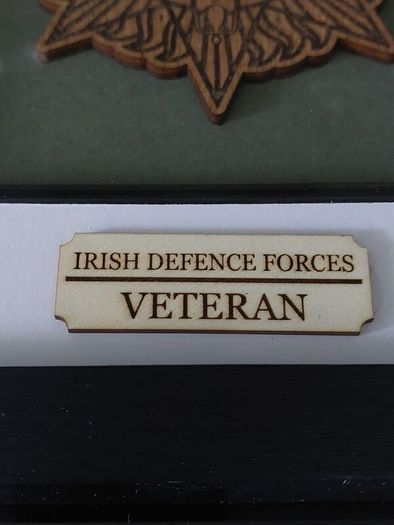 Irish Defence Forces Veteran Laser Engraved Emblem Picture Frame