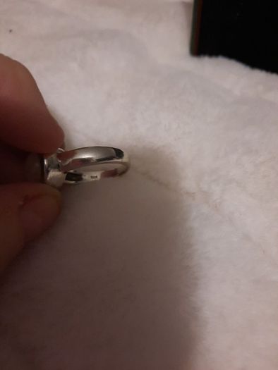 vintage sterling silver rose quartz ring