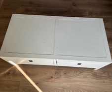 Solid Wooden Coffee Table with Deep Storage Drawers Upcycle Project
