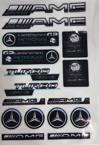 AMG Car Stickers Mercedes Badge turbo G2 Petronas